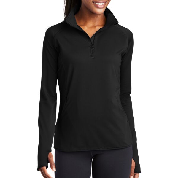 MBooster LST850 Ladies Sport Wick ® Stretch 1/2 Zip Pullover Thumbnail