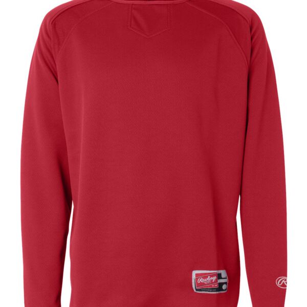 CK 9705 Long Sleeve Flatback Mesh Fleece Pullover Thumbnail