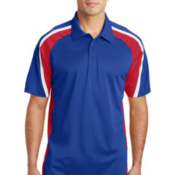 rtrack ST654 Tricolor Micropique Sport Wick ® Polo Thumbnail